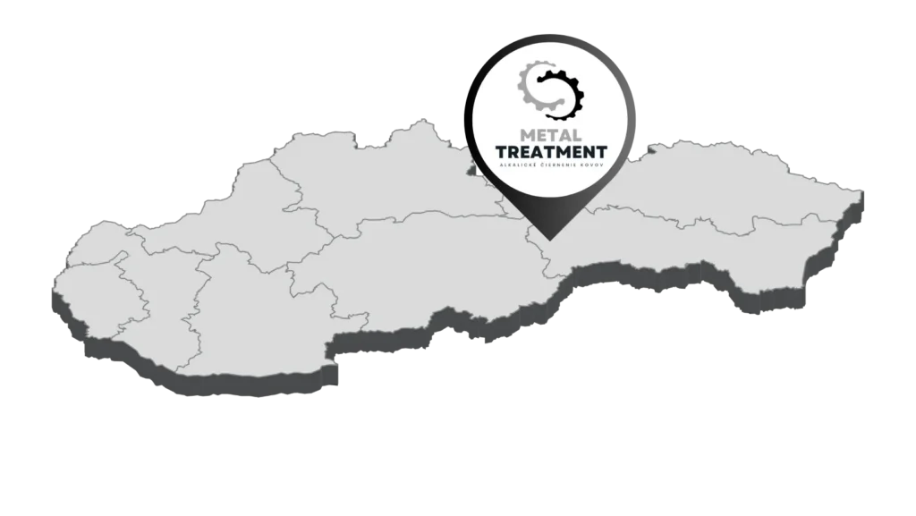 Mapa – poloha prevádzky Metal Treatment pri južnom ťahu Bratislava – Košice